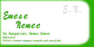 emese nemec business card